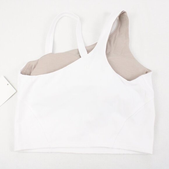 NWT Lululemon Exerlux Asymmetrical Tennis Tank Top in White Size 8 (B/C Cup) - Picture 4 of 10